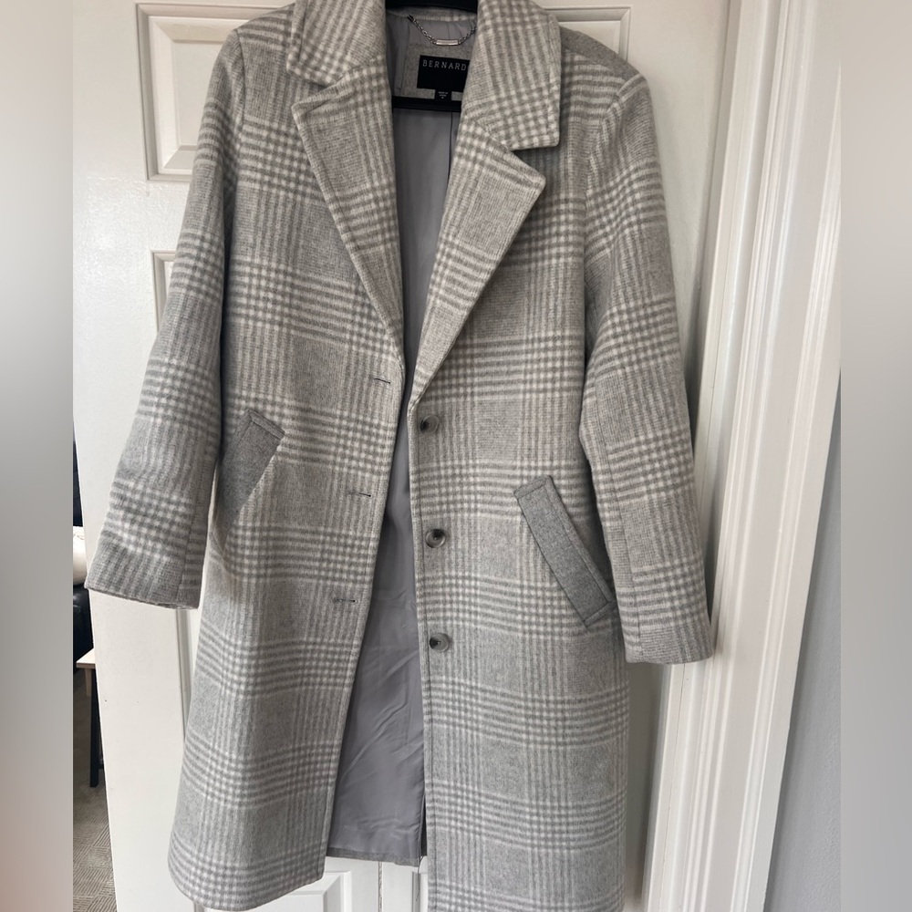 Bernardo Grey Wool Coat size medium